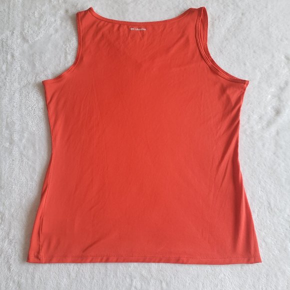 COLUMBIA V Neck Sleeveless Polyester Active Red Tank Top SZ L - Picture 5 of 17